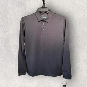 Men's PGA Tour Long Sleeve Heather Gray 100% Polyester in size SMALL NEW w/tags